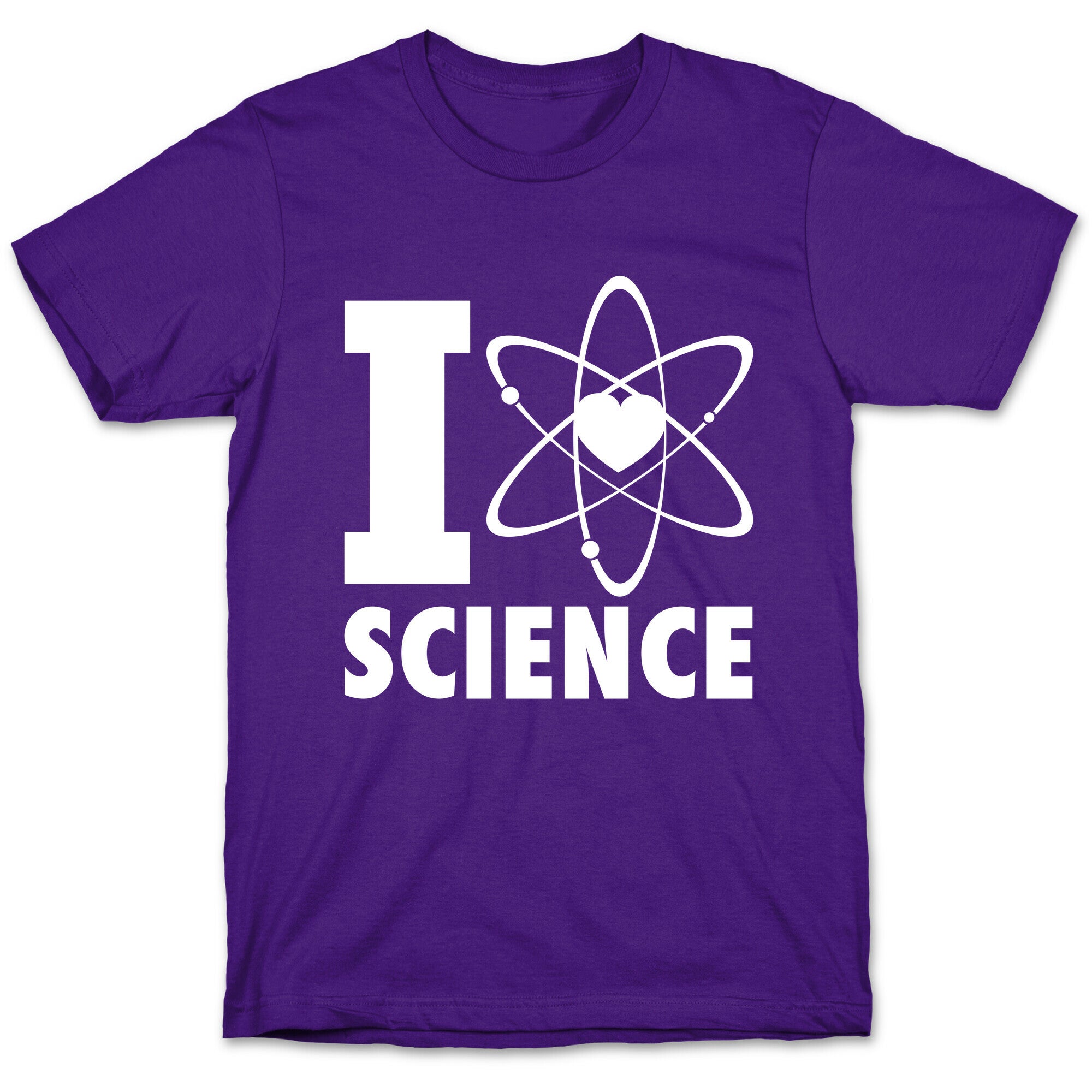 I Love Science (Atom Heart) (White Ink) T-Shirt
